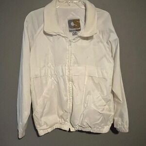 Current Seen Women Windbreaker Large White Hiking Training Athletic‎ Running Gym